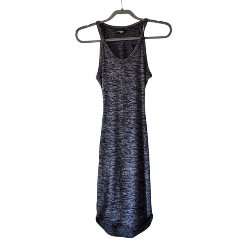 Aritzia Wilfred Free Heathered Open Cut Out Back Stretch Midi Dress XS - Picture 2 of 7